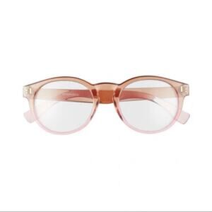 BP 58mm Round Ombré Blue Light Blocking Glasses in Nude NWT